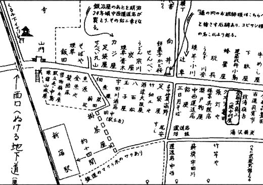 明治35年頃の駅前どおり