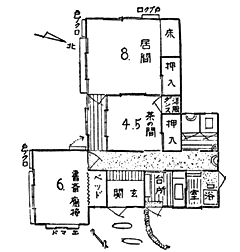 小住宅の間取図