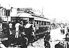 関東大震災後の電車の混雑